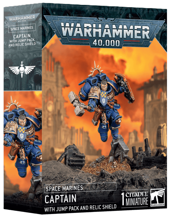 Space Marines Captain with Jump Pack & Relic Shield