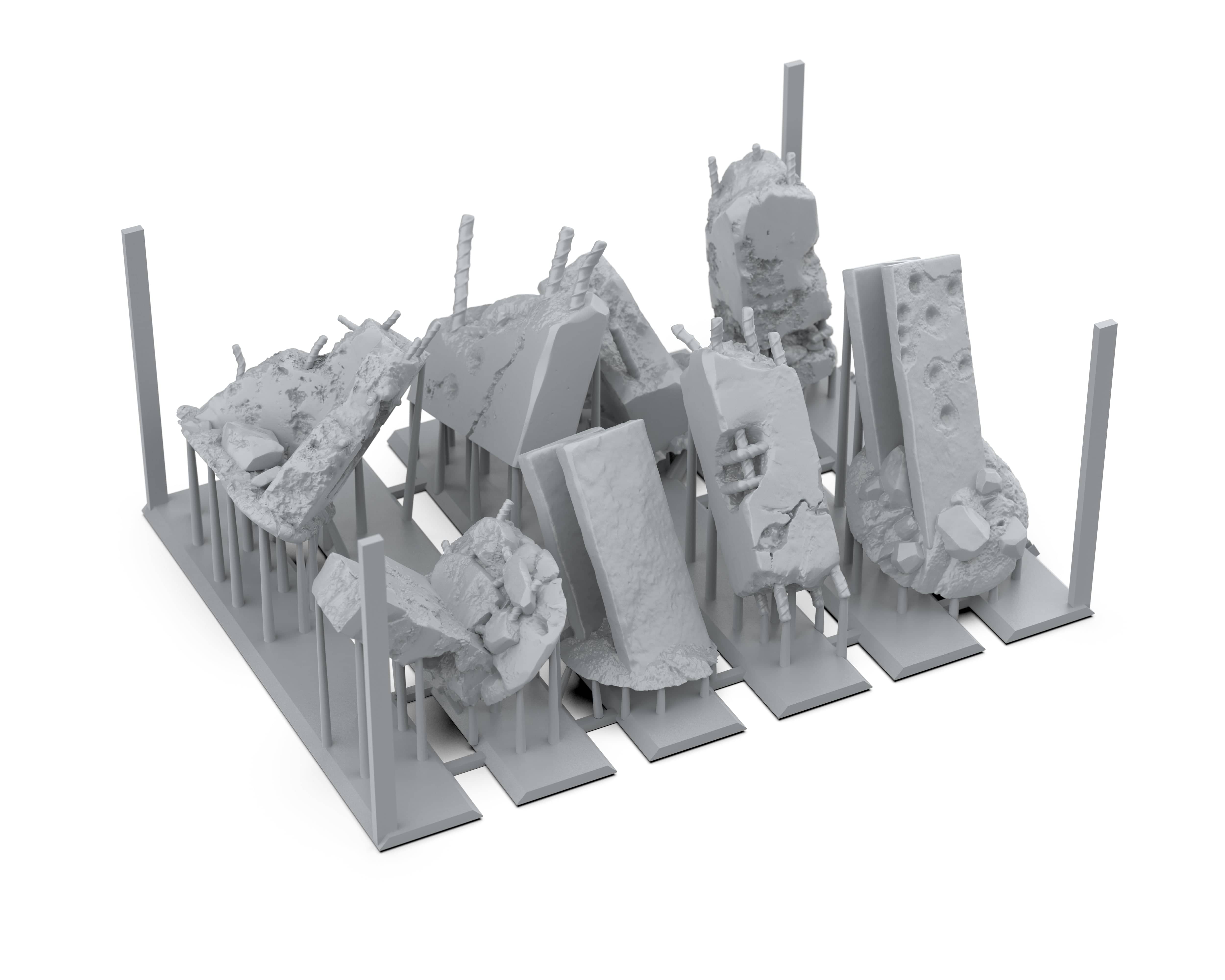 AK Interactive Resin Basing Bits - Concrete Ruins