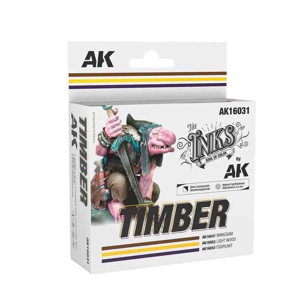 AK Interactive Acrylic Inks 30ml - Timber Set
