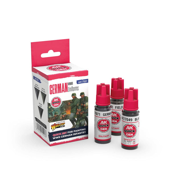 AK Interactive Quick Gen Acrylics Set - German WWII Uniforms