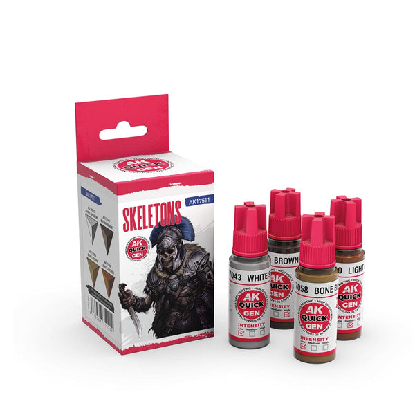 AK Interactive Quick Gen Acrylics Set - Skeletons