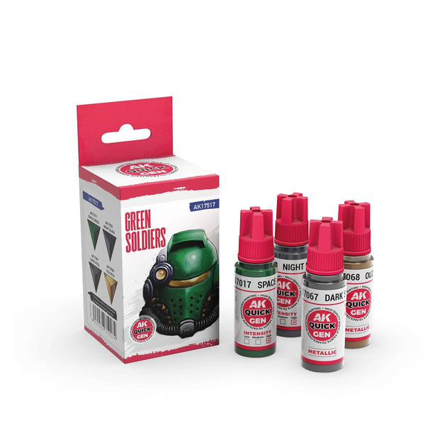 AK Interactive Quick Gen Acrylics Set - Green Soldiers