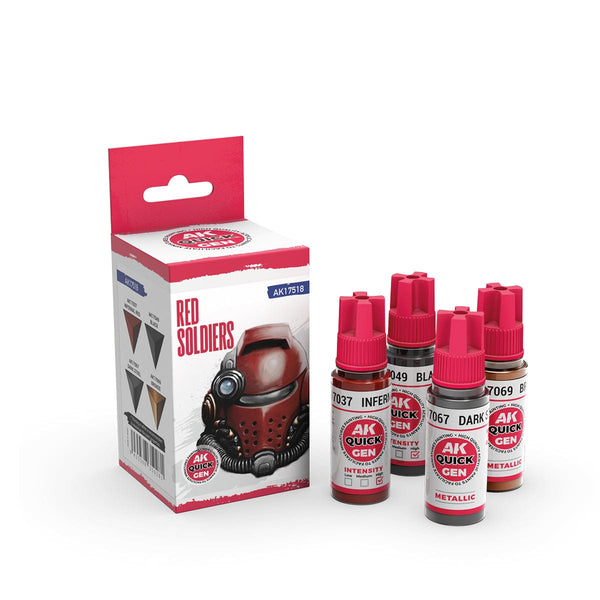 AK Interactive Quick Gen Acrylics Set - Red Soldiers