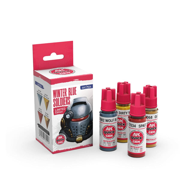AK Interactive Quick Gen Acrylics Set - Winter Blue Soldiers