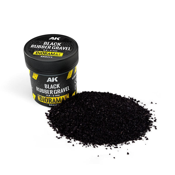 AK Interactive Black Rubber Gravel - 100ml