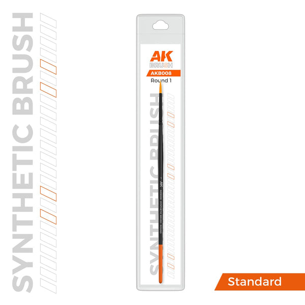 AK Interactive Synthetic Round Brush - Size 1
