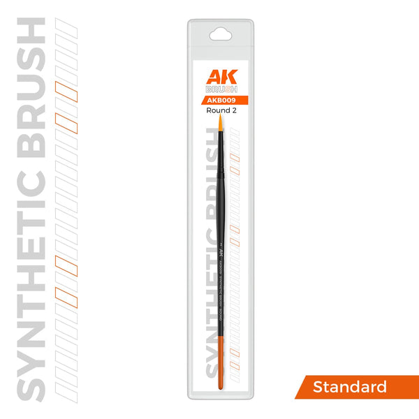 AK Interactive Synthetic Round Brush - Size 2