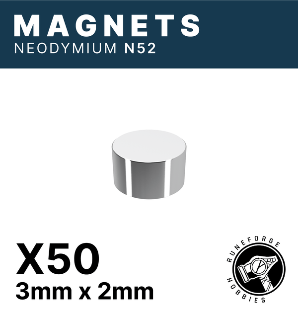 Runeforge Hobbies - N52 Magnets - 3*2mm x50