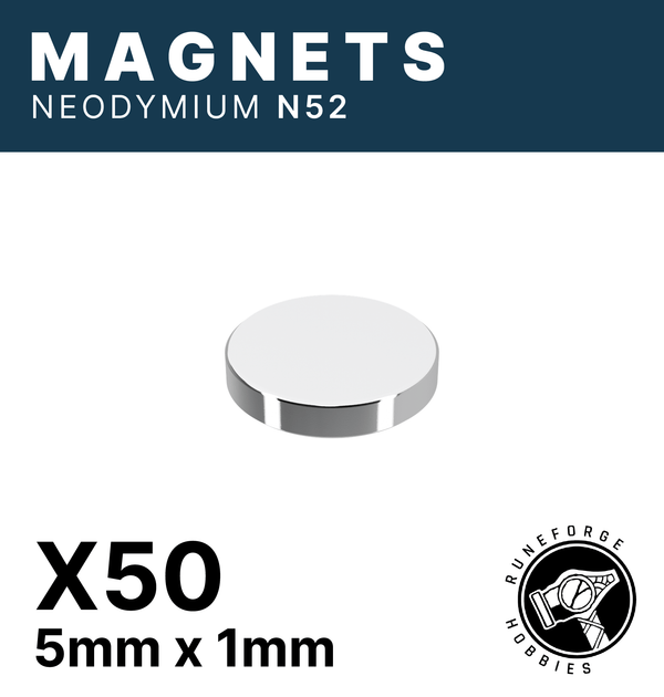 Runeforge Hobbies - N52 Magnets - 5*1mm x50