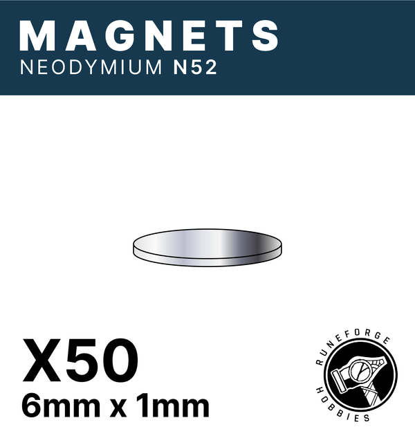 Runeforge Hobbies - N52 Magnets - 6*1mm x50