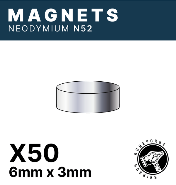 Runeforge Hobbies - N52 Magnets - 6*3mm x50
