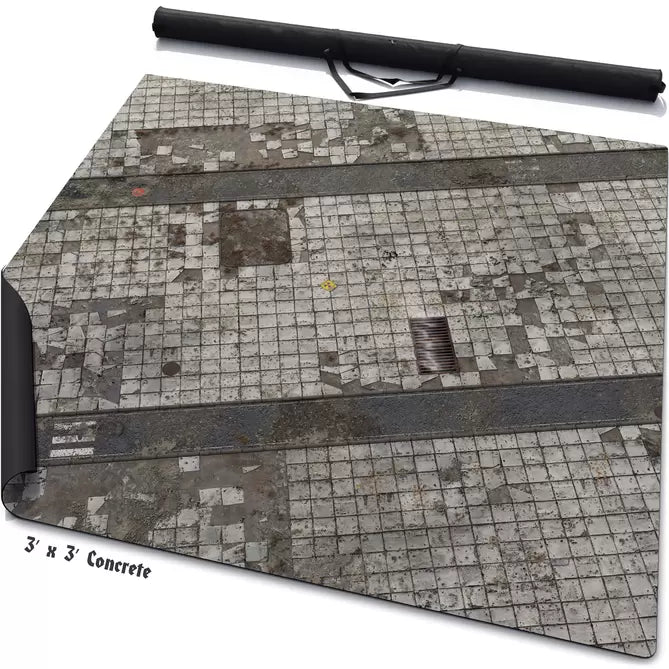 Warzone Studio Gaming Mats - Concrete - Choose your size