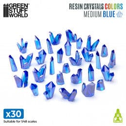 GSW Resin Crystals - Medium BLUE x30