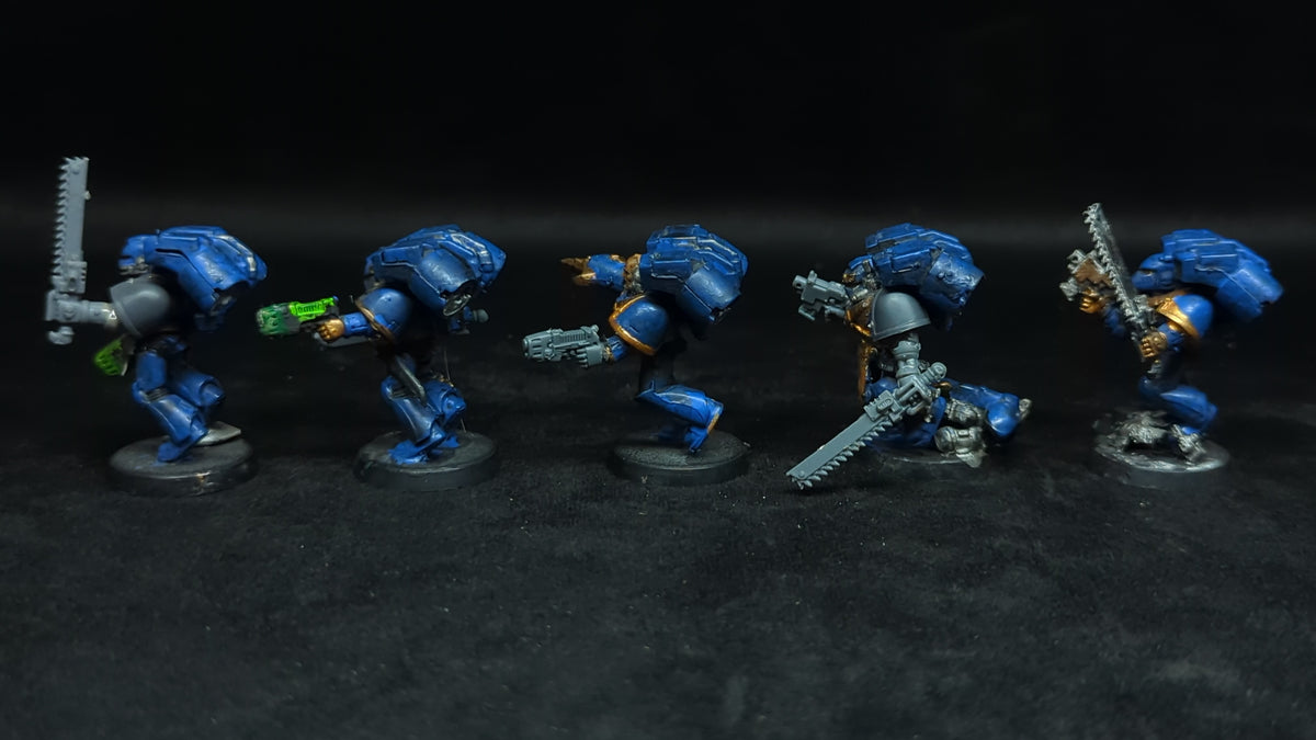 Warhammer 40k Space Marines Vanguard Veteran Squad x5 Painted Miniatures