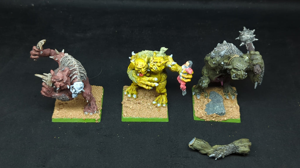 Warhammer Fantasy Trolls x3 OOP Painted