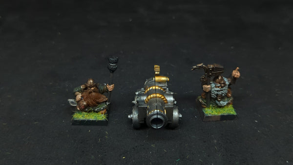 The Old World The Old World Dwarfen Mountain Holds Cannon x3 OOP Painted