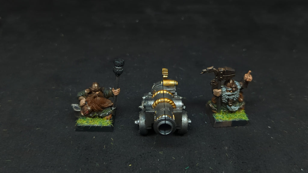 The Old World The Old World Dwarfen Mountain Holds Cannon x3 OOP Painted