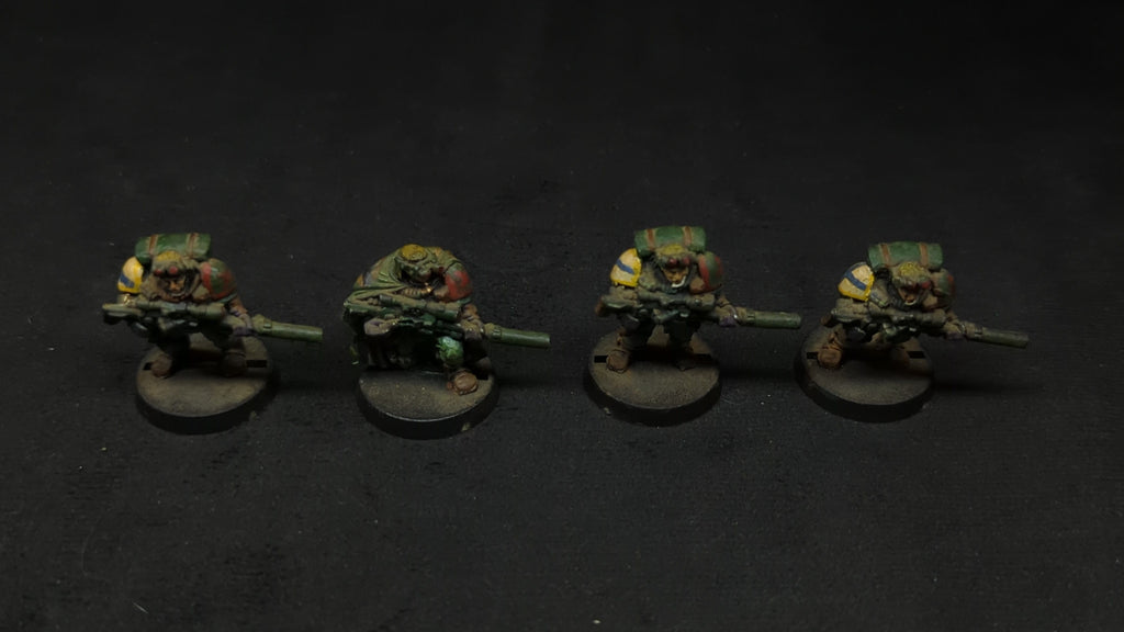 Warhammer 40k Space Marines Scouts with Sniper Rifles x4