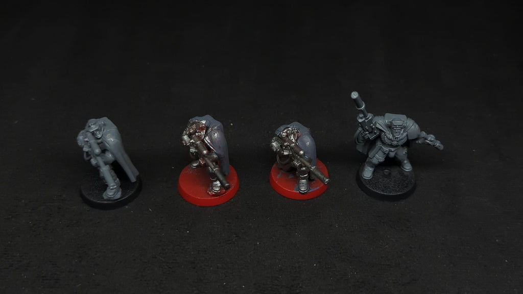 Warhammer 40k Space Marines Scouts with Sniper Rifles x4