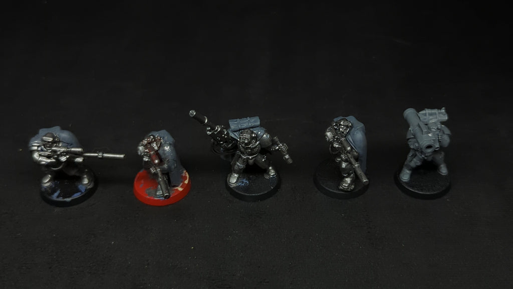 Warhammer 40k Space Marines Scouts with Sniper Rifles x5