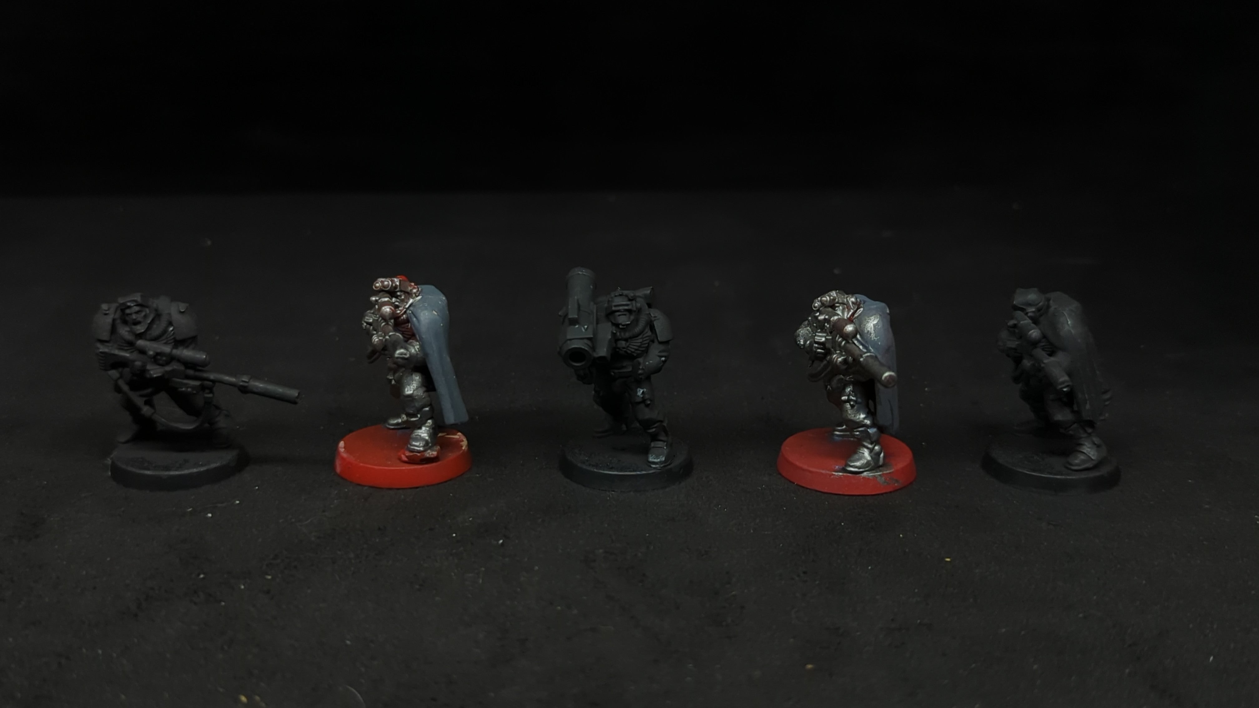 Warhammer 40k Space Marines Scouts with Sniper Rifles x5