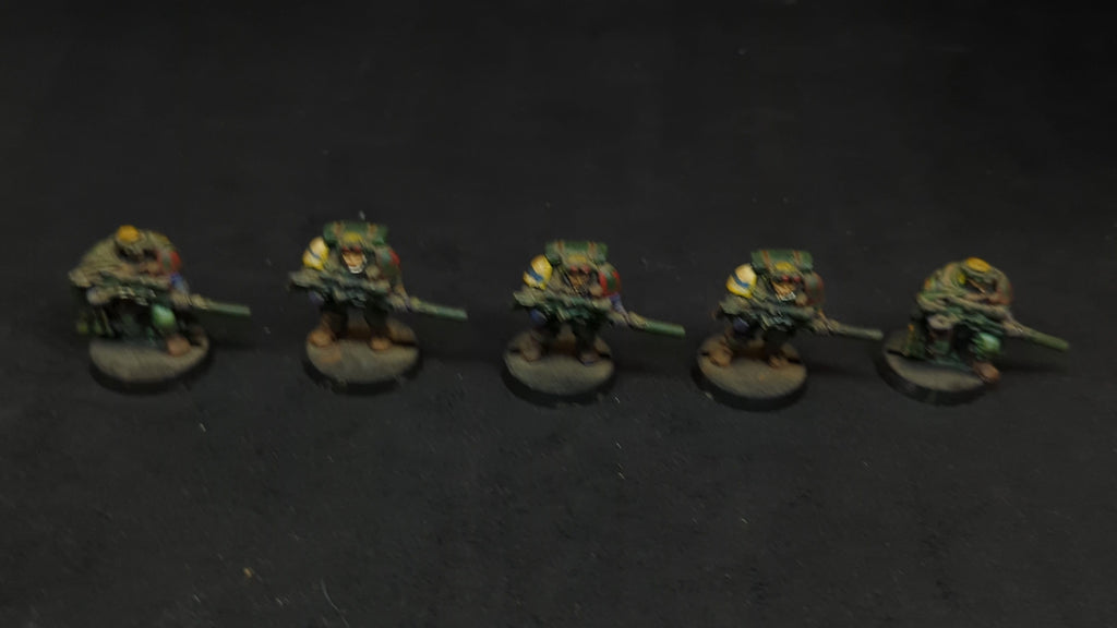 Warhammer 40k Space Marines Scouts with Sniper Rifles x5