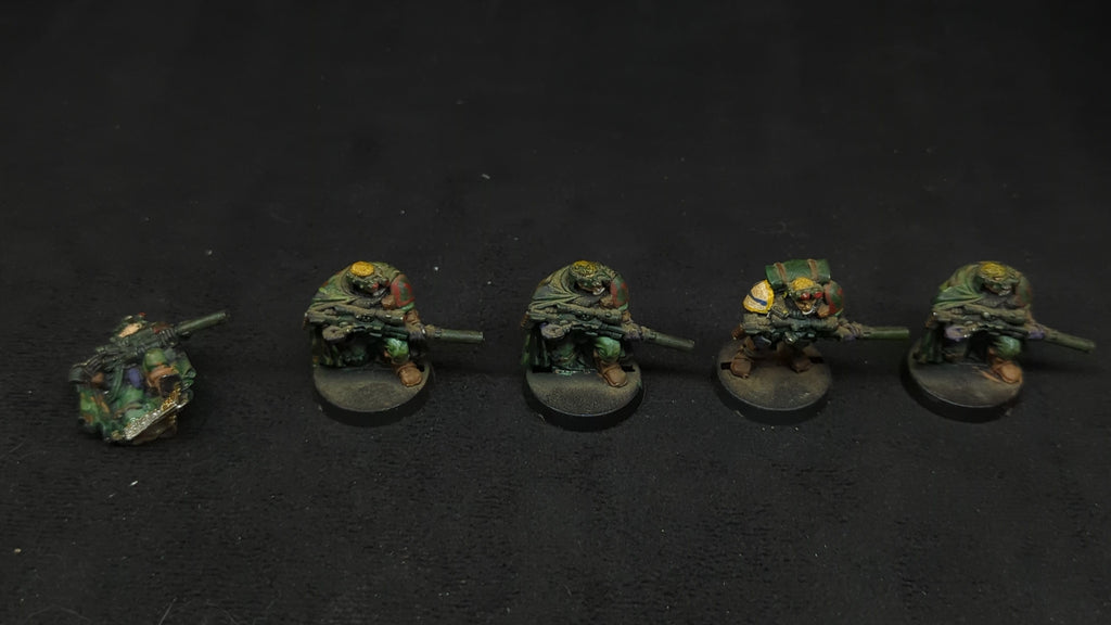 Warhammer 40k Space Marines Scouts with Sniper Rifles x5