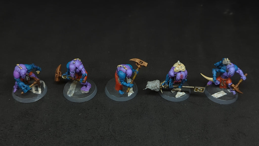 Warhammer 40k Genestealer Cults Aberrants x5 Painted