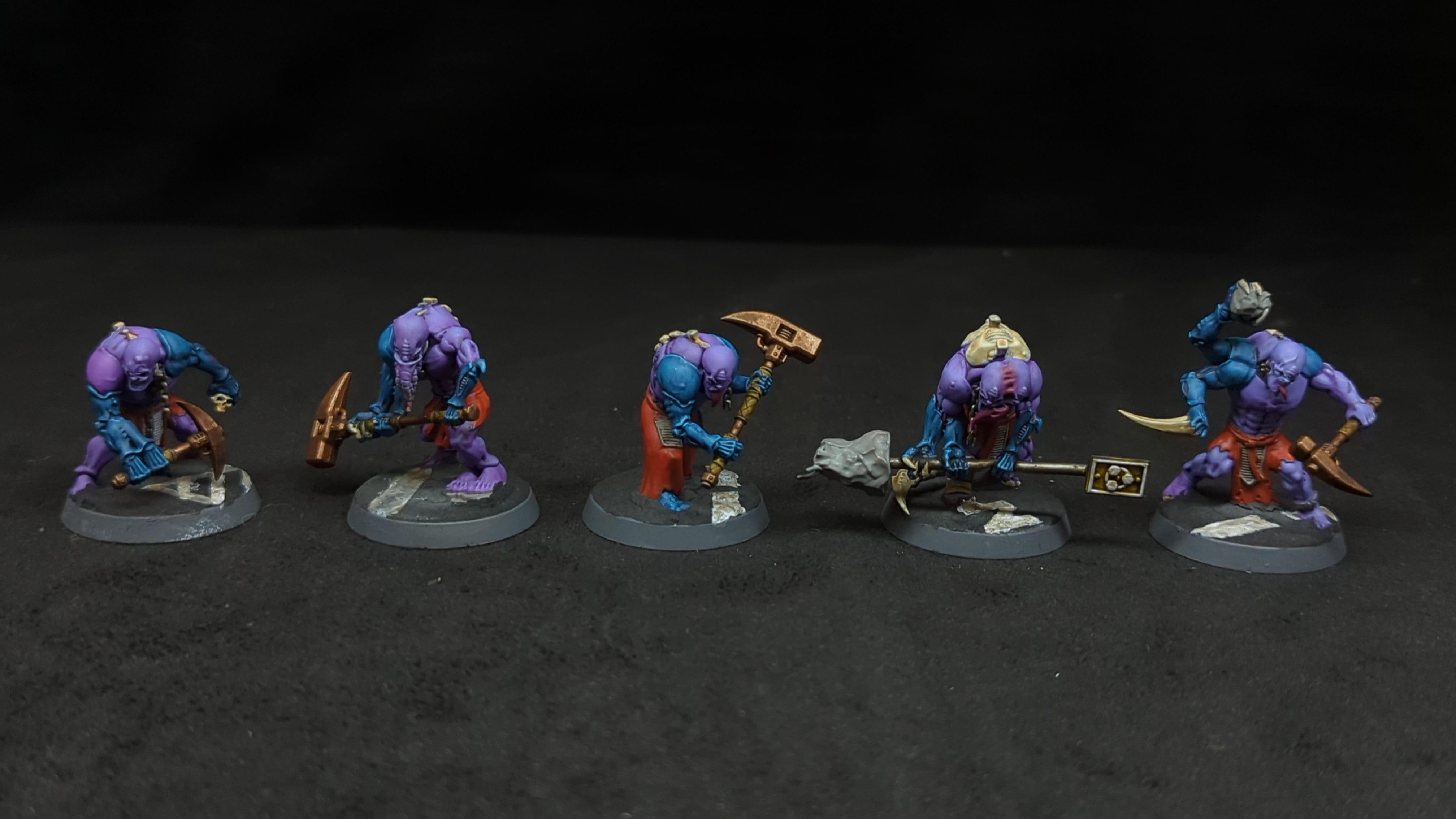 Warhammer 40k Genestealer Cults Aberrants x5 Painted