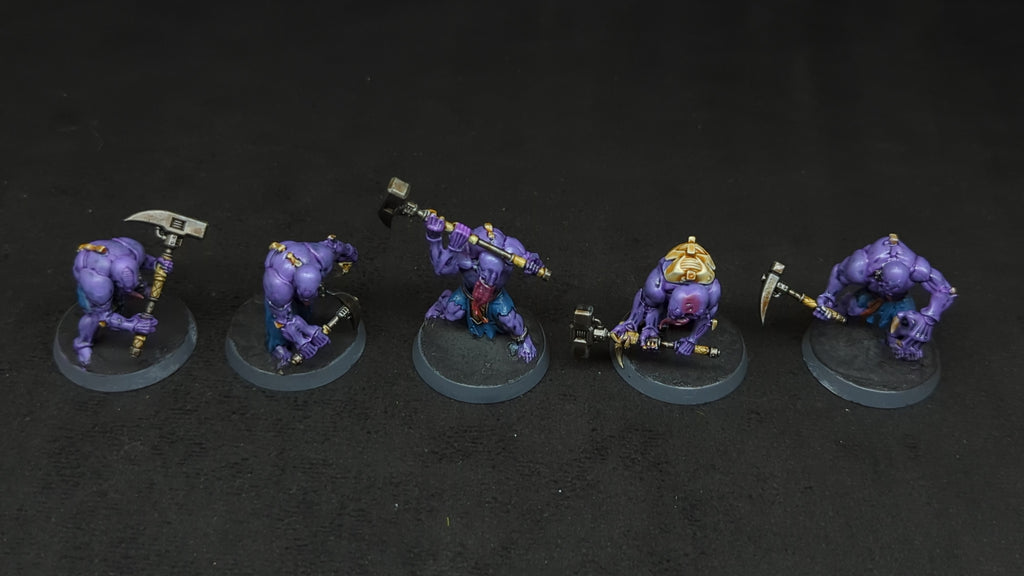 Warhammer 40k Genestealer Cults Aberrants x5 Painted