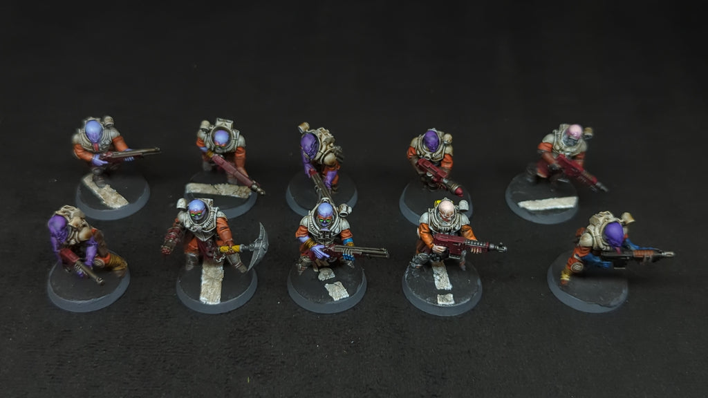 Warhammer 40k Genestealer Cults Neophyte Hybrids x10 Painted