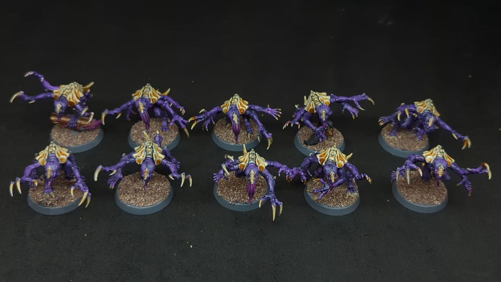 Warhammer 40k Tyranids Genestealers x10 Painted