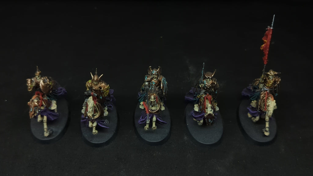 Age of Sigmar Nighthaunt, Soublight Gravelord Black Knights x5