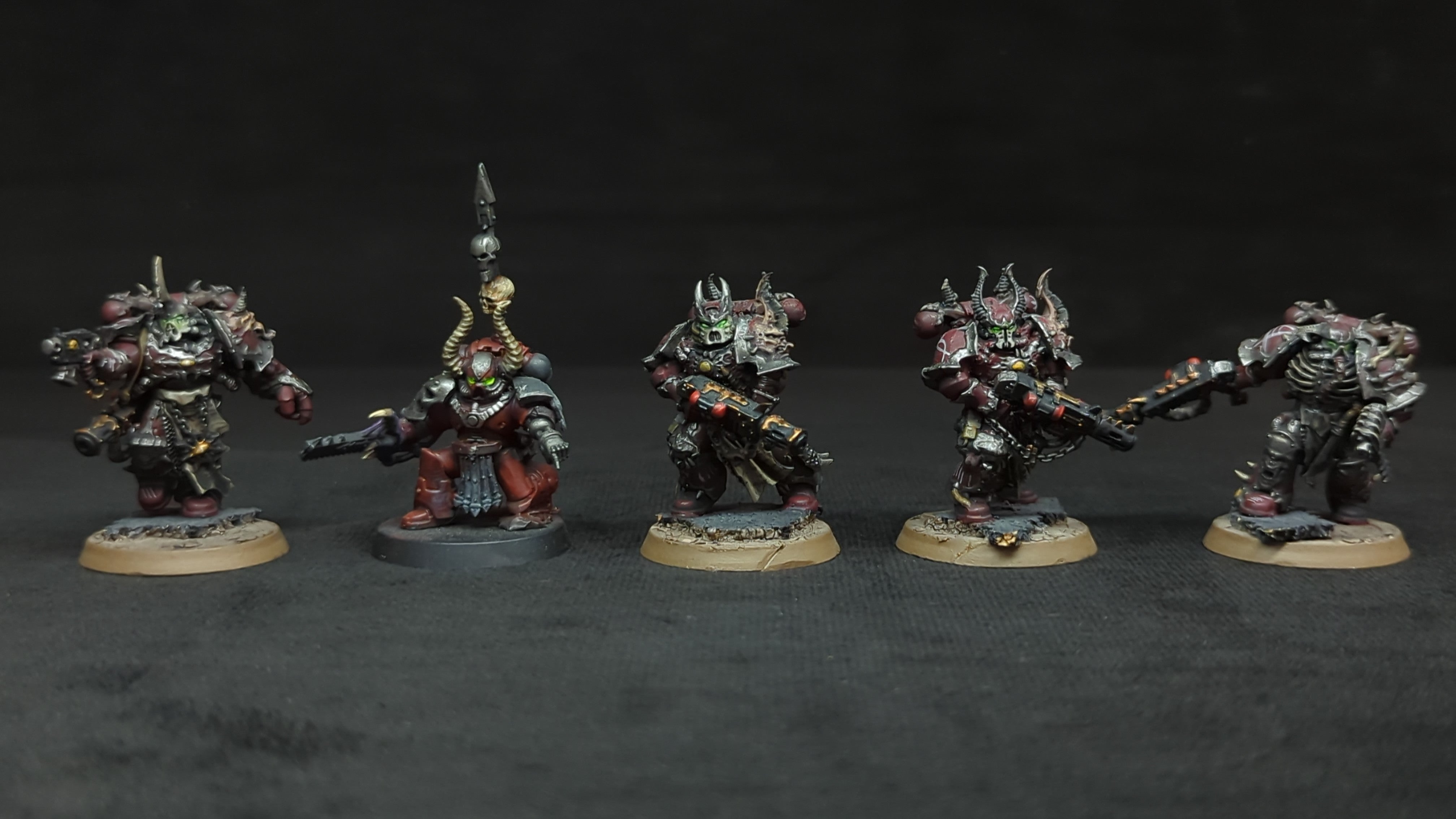 Warhammer 40k Chaos Space Marines Legionaries x5