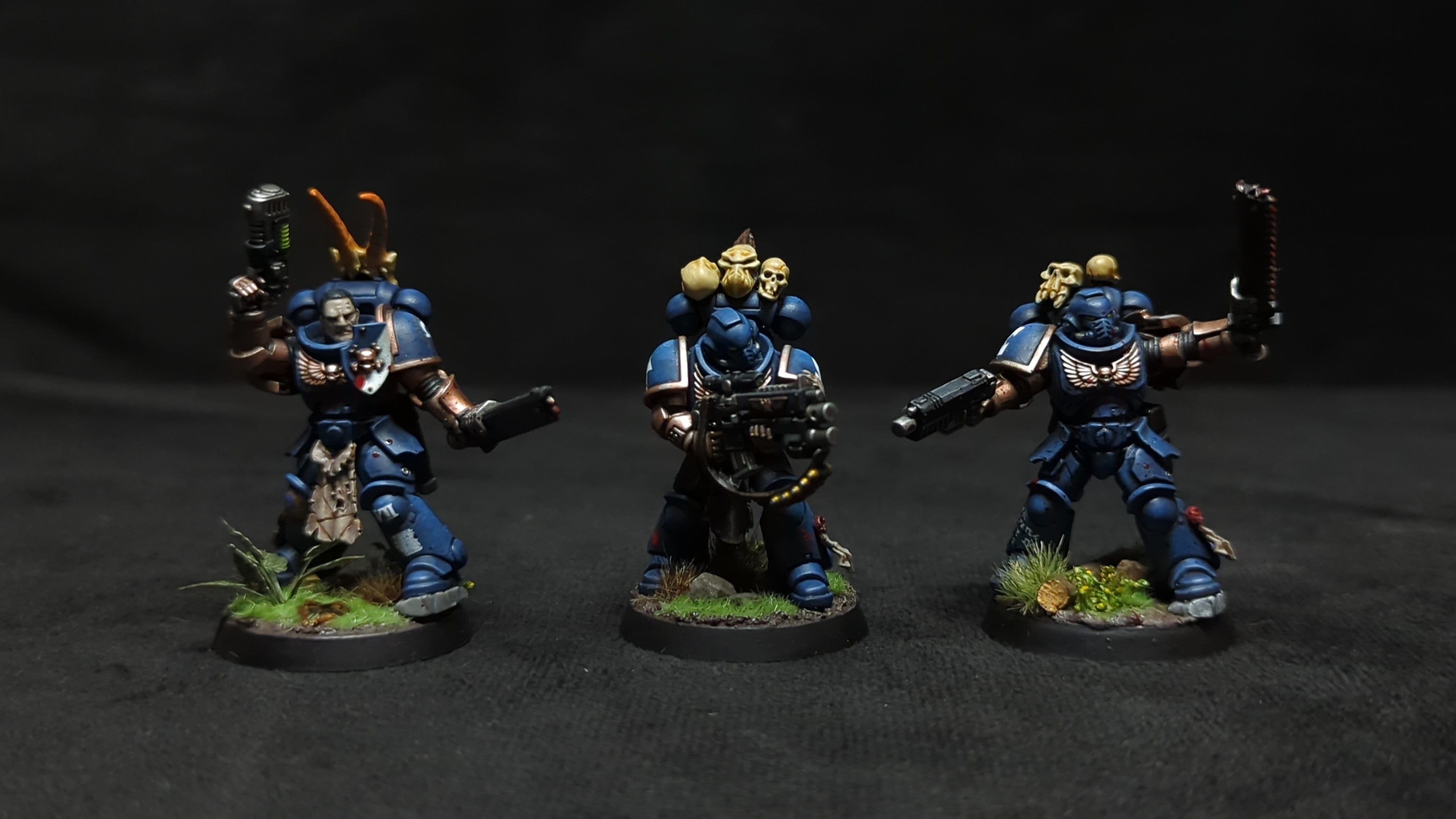 Warhammer 40k Space Marines Primaris Intercessors x3 Painted