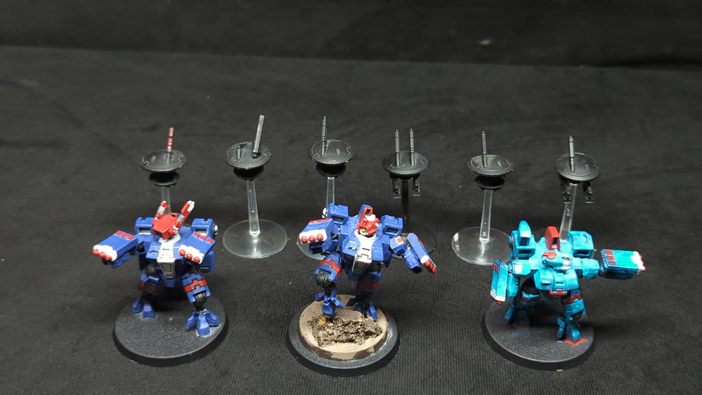 Warhammer 40k T'au Empire XV8 Crisis Battlesuit Team x3