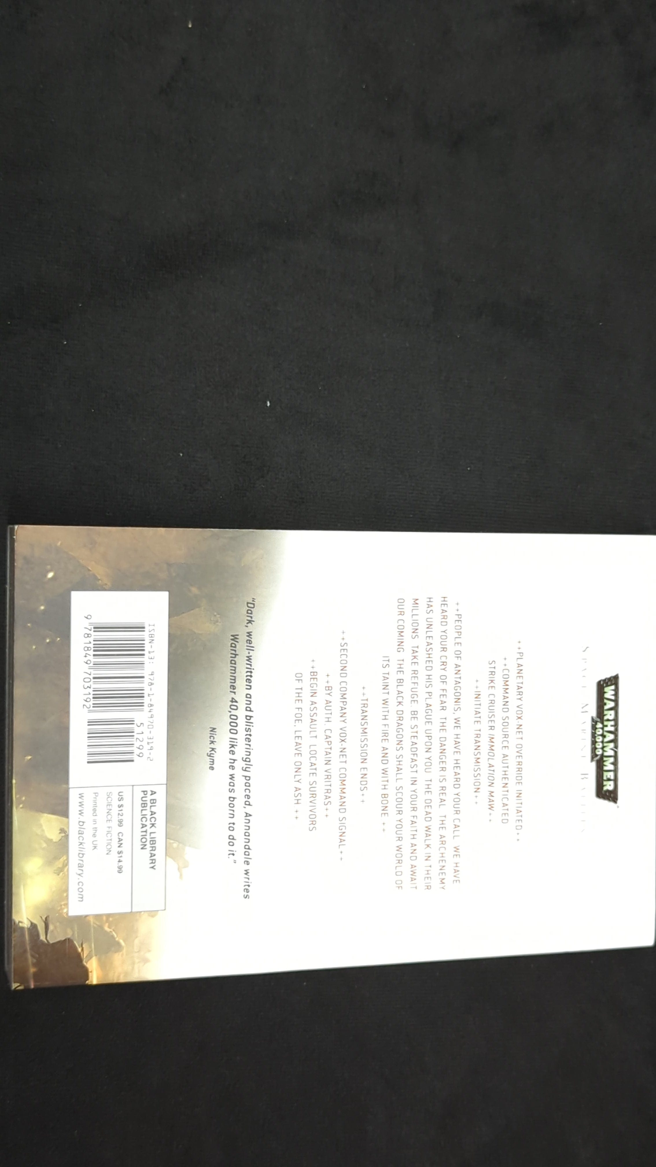 Black Library The death of Antagonis (USED)