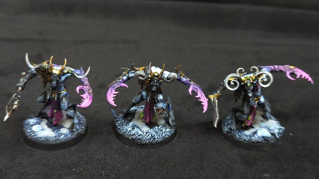 Age of Sigmar Hedonites of Slaanesh Slaangor Fiendbloods x3 Painted