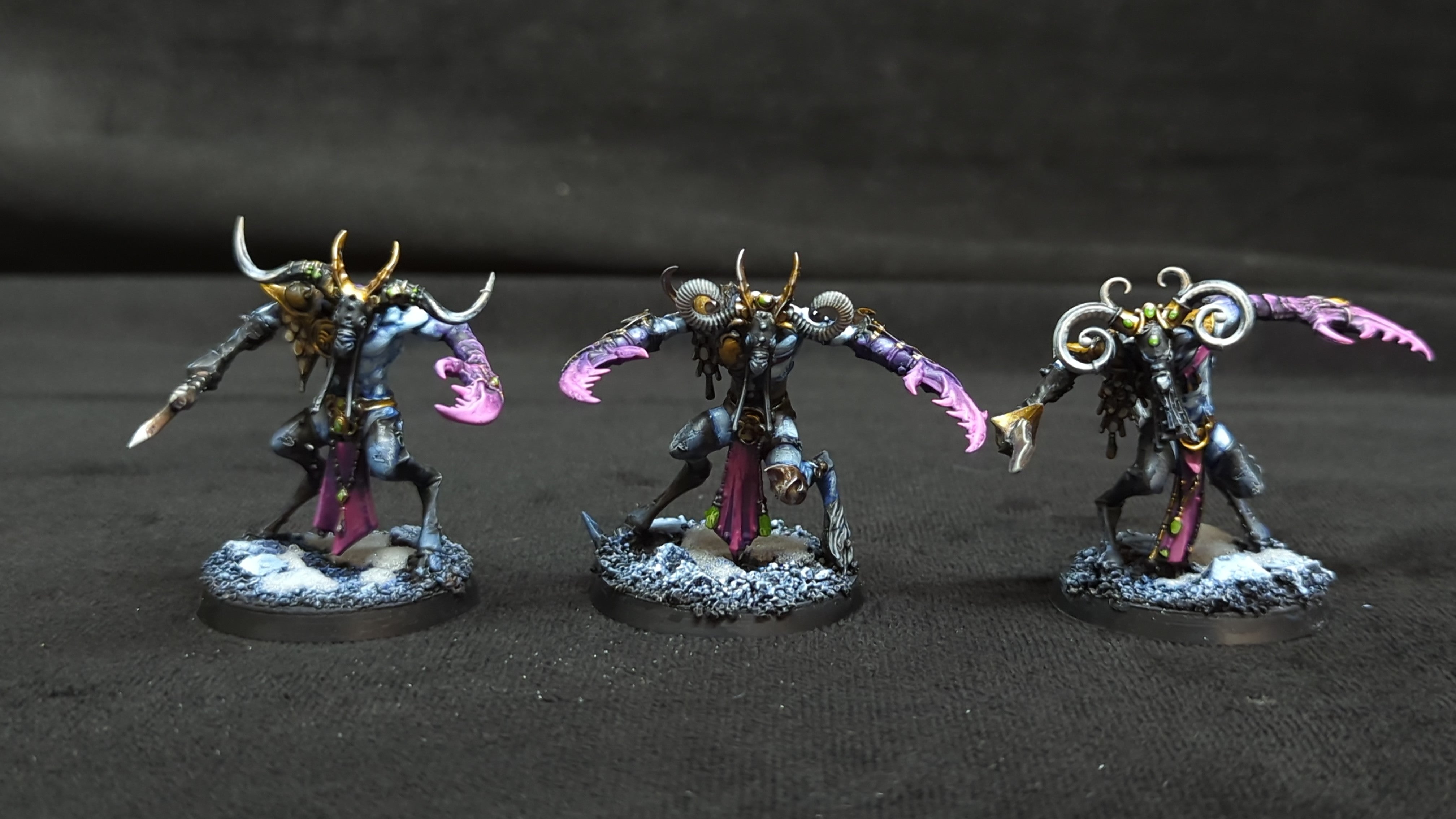 Age of Sigmar Hedonites of Slaanesh Slaangor Fiendbloods x3 Painted