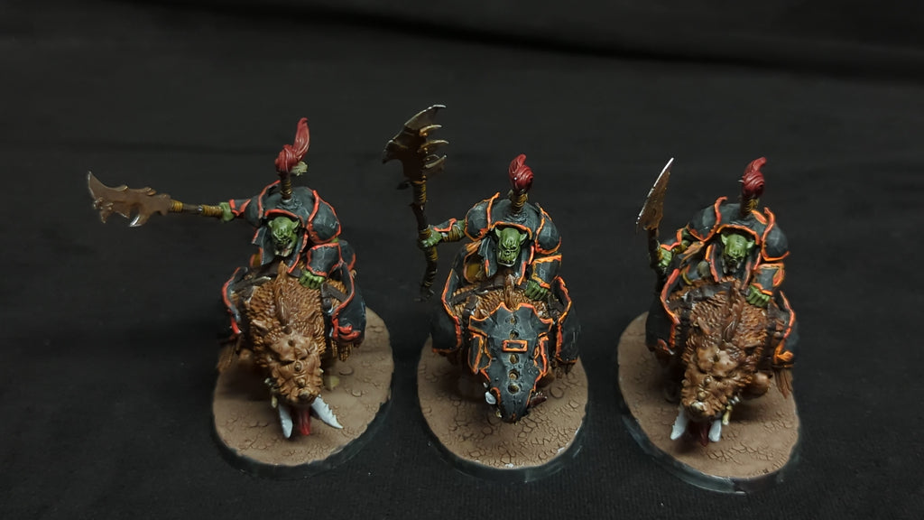 Age of Sigmar Orruk Warclans Gore-Gruntas x3 Painted