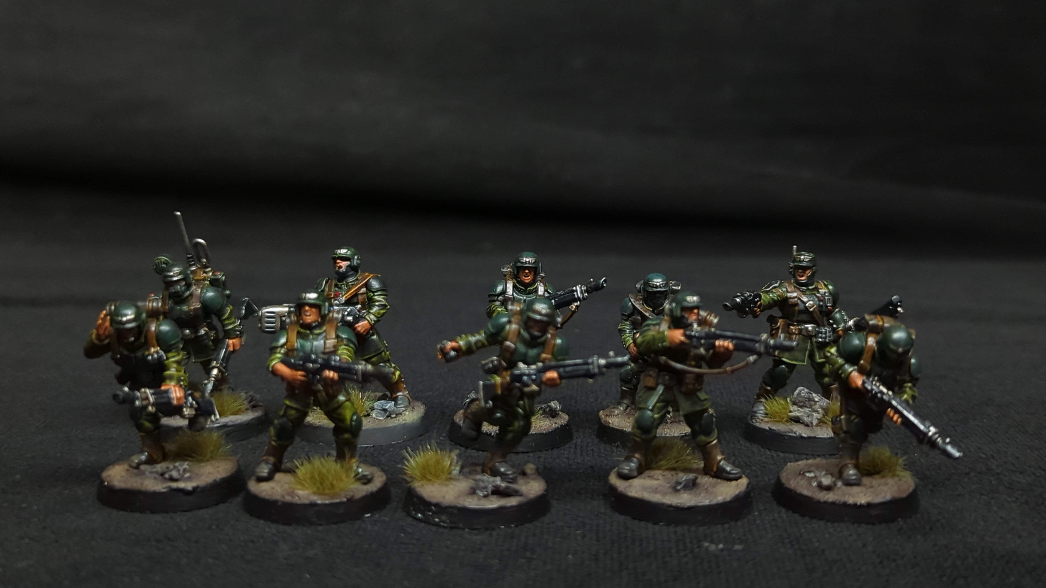 Warhammer 40k Astra Militarum Cadian Shock Troops x10 Painted