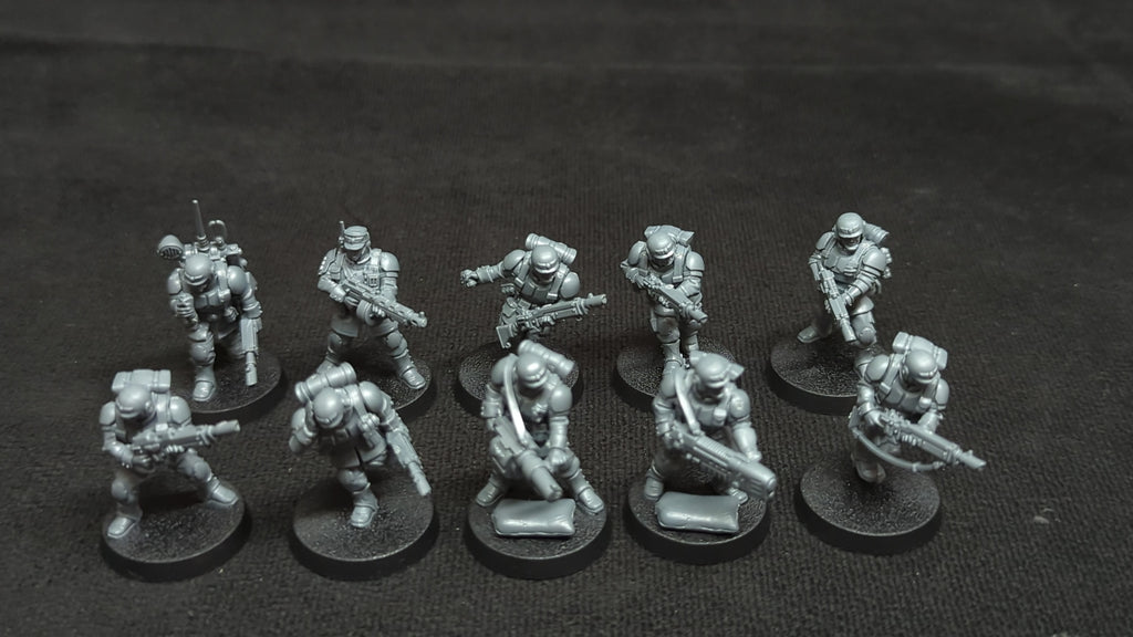 Warhammer 40k Astra Militarum Cadian Shock Troops x10