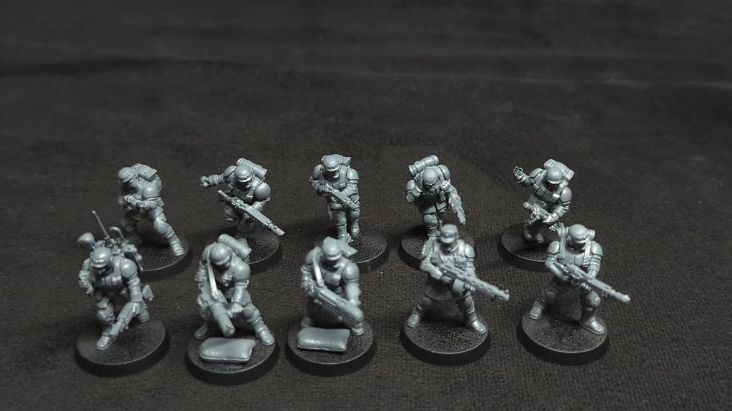 Warhammer 40k Astra Militarum Cadian Shock Troops x10