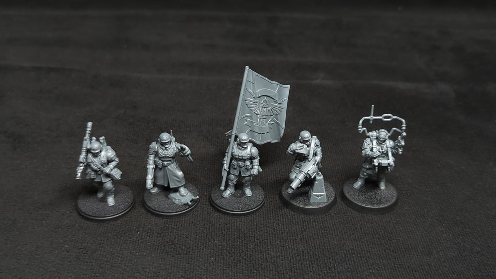 Warhammer 40k Astra Militarum Cadian Command Squad x5