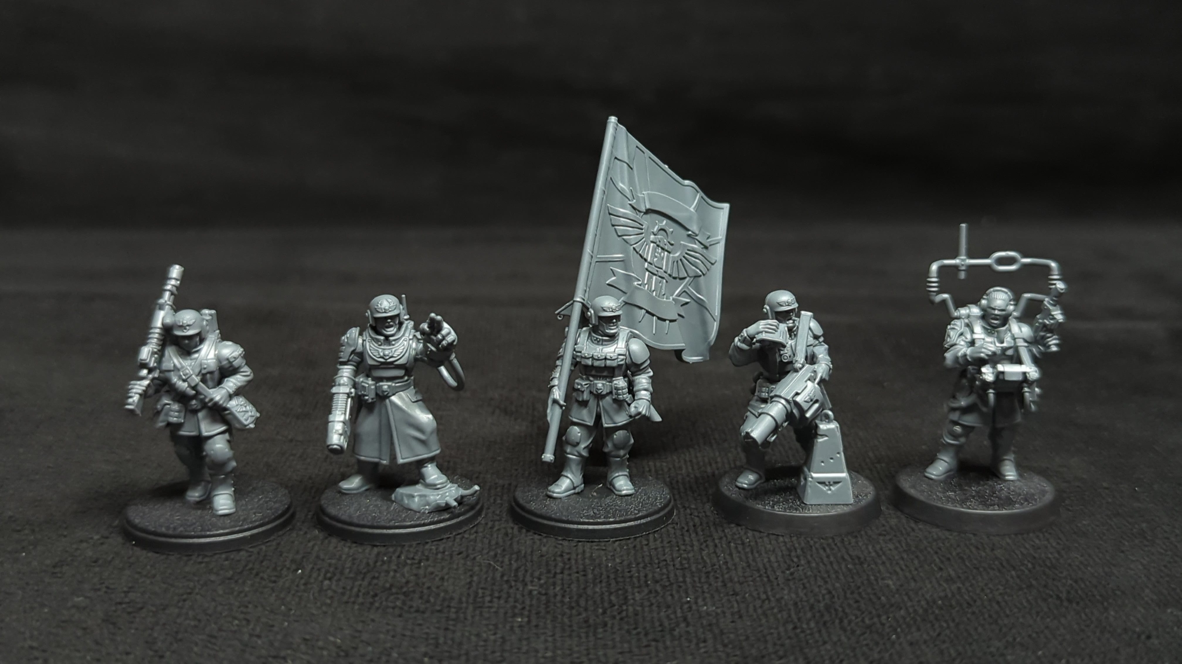 Warhammer 40k Astra Militarum Cadian Command Squad x5