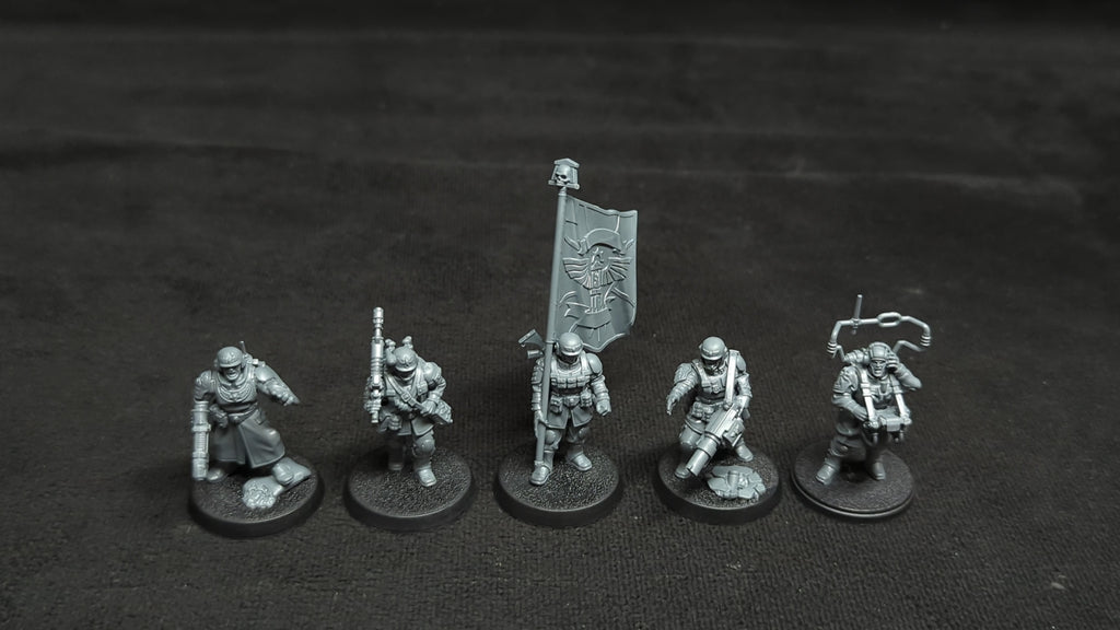 Warhammer 40k Astra Militarum Cadian Command Squad x5