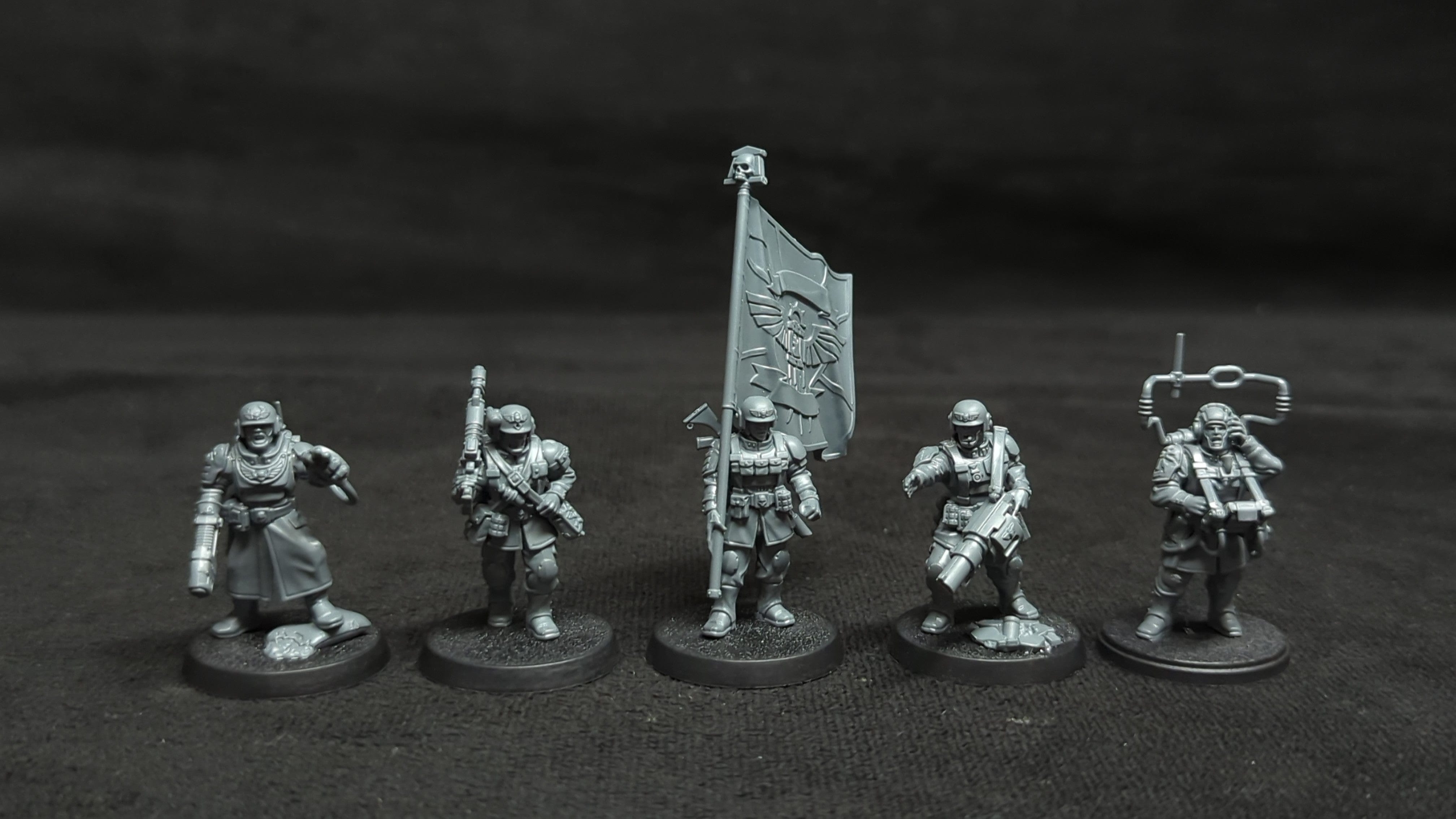 Warhammer 40k Astra Militarum Cadian Command Squad x5