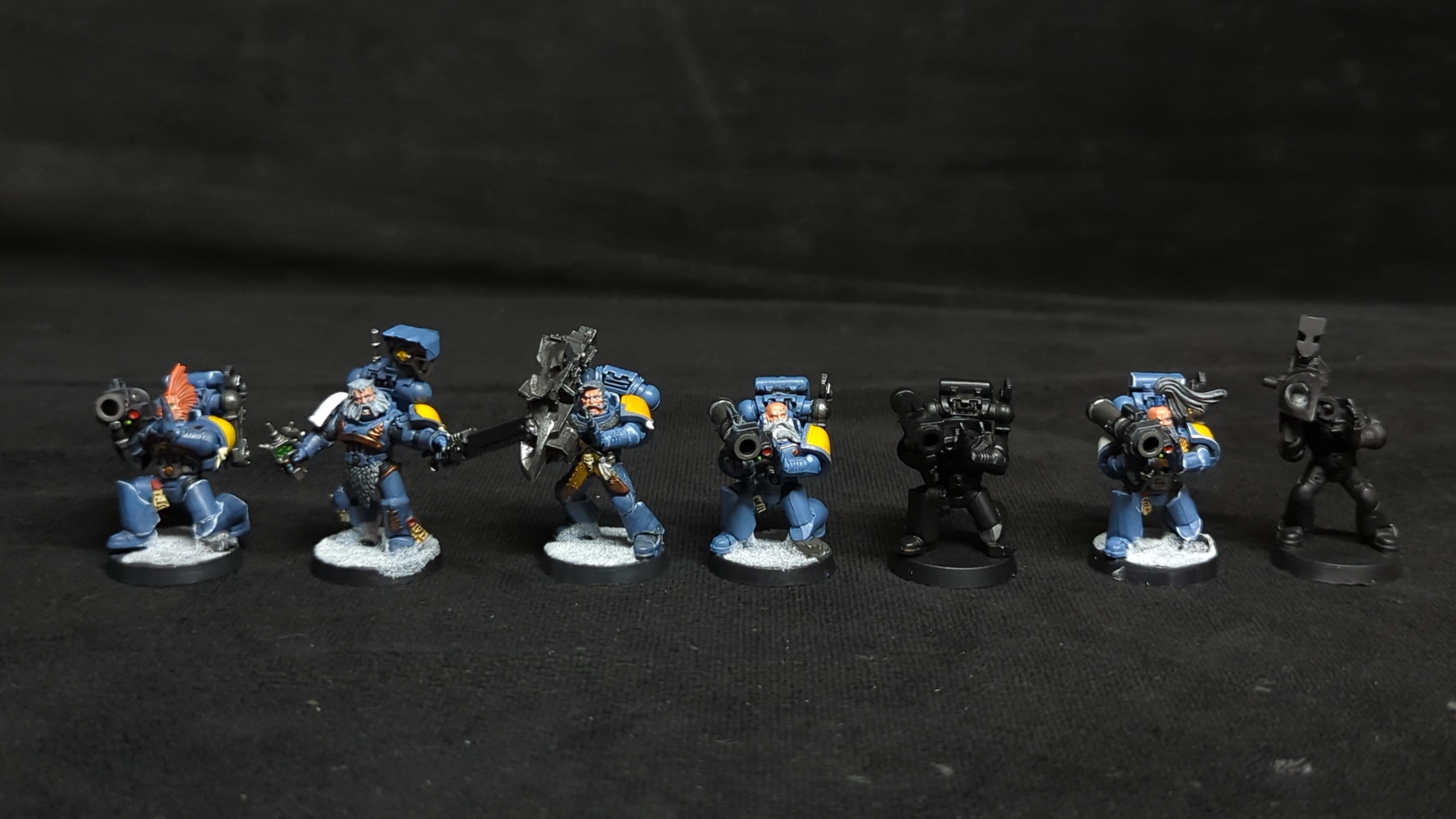 Warhammer 40k Space Marines Devastator Squad x7 Painted