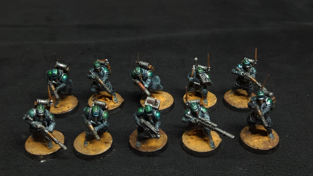 Warhammer 40k Kill Team Kill Team Veteran Guardsmen x10 Painted