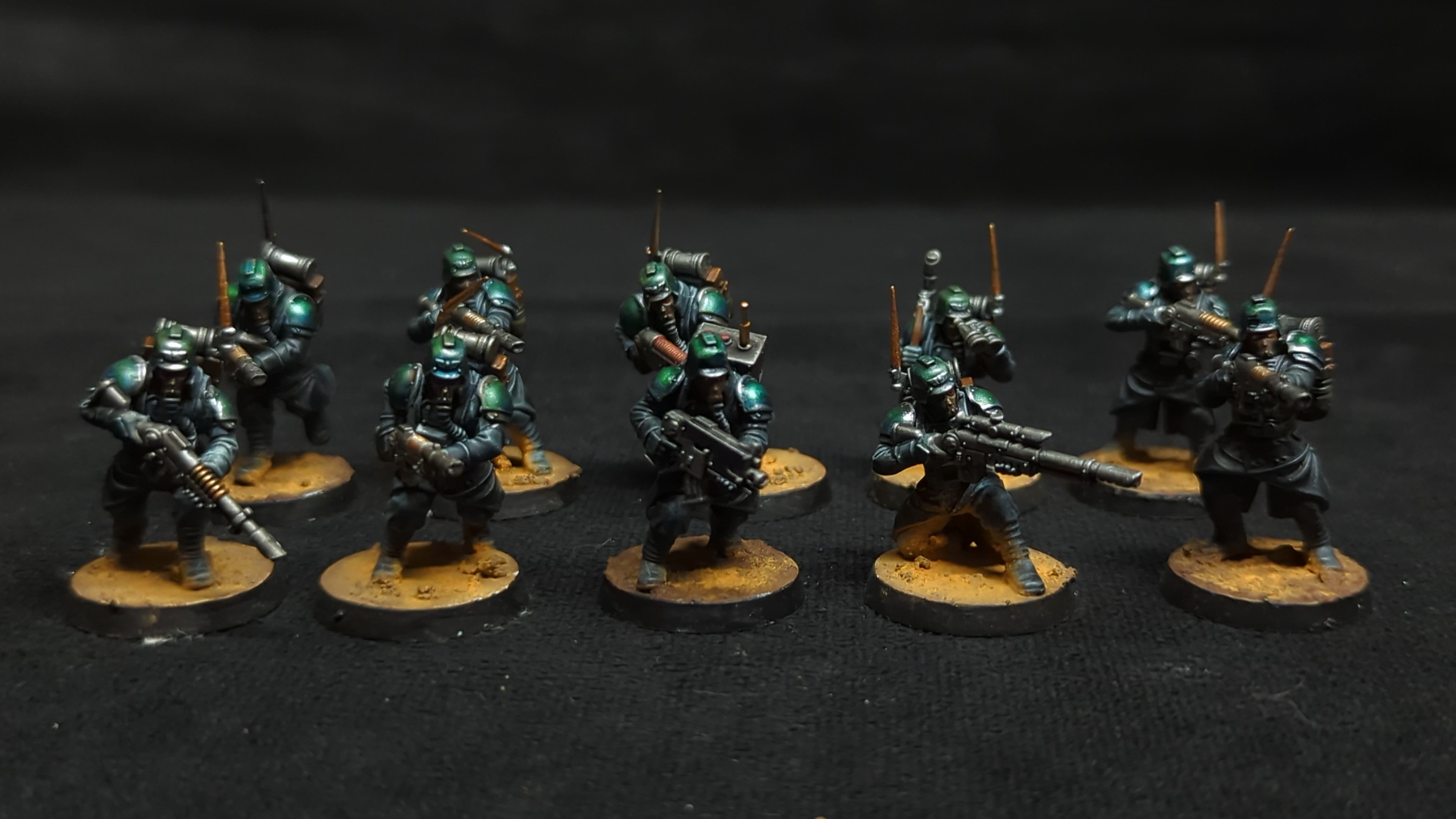 Warhammer 40k Kill Team Kill Team Veteran Guardsmen x10 Painted